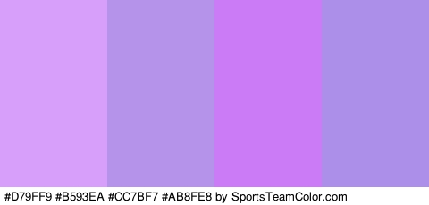 #D79FF9 #B593EA #CC7BF7 #AB8FE8 Colors