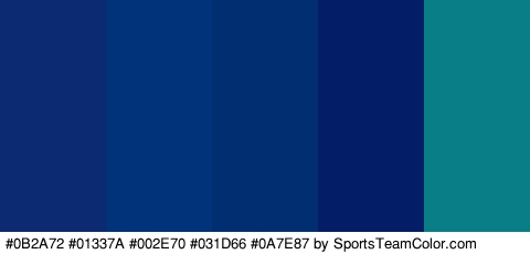 #0B2A72 #01337A #002E70 #031D66 #0A7E87 Colors