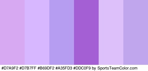 #D7A9F2 #D7B7FF #B69DF2 #A35FD3 #DDC0F9 #C0A6ED Colors