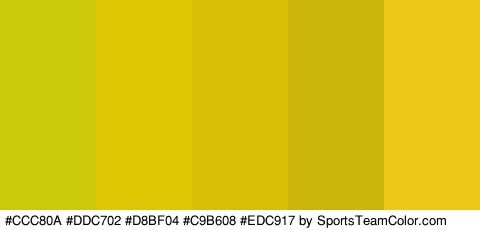 #CCC80A #DDC702 #D8BF04 #C9B608 #EDC917 Colors