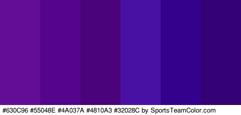 #630C96 #55048E #4A037A #4810A3 #32028C #340275 Colors