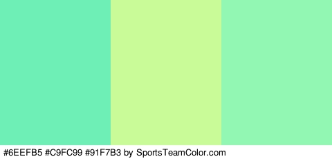 #6EEFB5 #C9FC99 #91F7B3 Colors