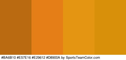 #BA6B10 #E57E16 #E29612 #D8900A Colors