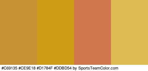 #C69135 #CE9E18 #D1784F #DDBD54 Colors