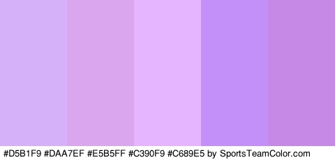 #D5B1F9 #DAA7EF #E5B5FF #C390F9 #C689E5 Colors