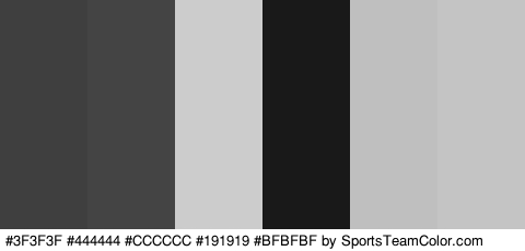 #3F3F3F #444444 #CCCCCC #191919 #BFBFBF #C4C4C4 Colors