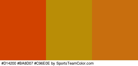 #D14200 #BA8D07 #C96E0E Colors