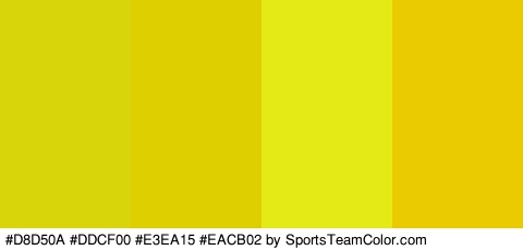 #D8D50A #DDCF00 #E3EA15 #EACB02 Colors