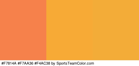 #F7814A #F7AA36 #F4AC38 Colors