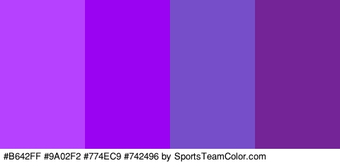 #B642FF #9A02F2 #774EC9 #742496 Colors