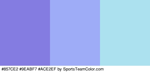 #857CE2 #9EABF7 #ACE2EF Colors