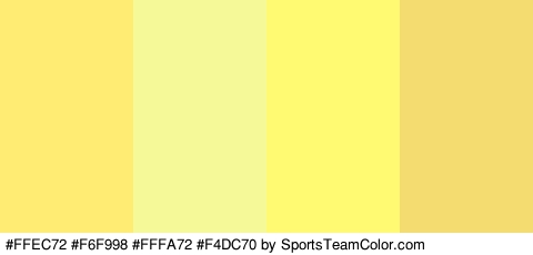 #FFEC72 #F6F998 #FFFA72 #F4DC70 Colors