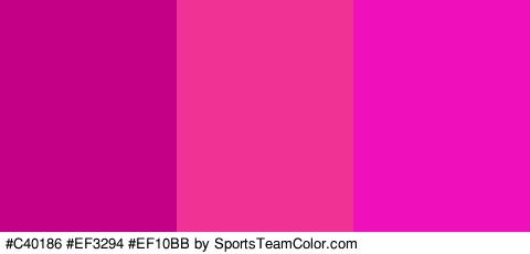 #C40186 #EF3294 #EF10BB Colors