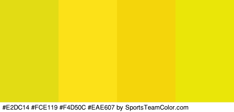 #E2DC14 #FCE119 #F4D50C #EAE607 Colors