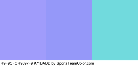 #9F9CFC #9597F9 #71DADD Colors