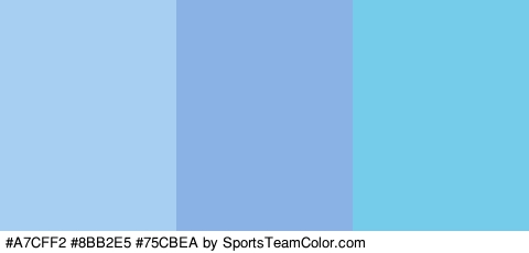 #A7CFF2 #8BB2E5 #75CBEA Colors