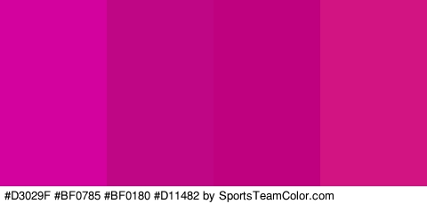 #D3029F #BF0785 #BF0180 #D11482 Colors