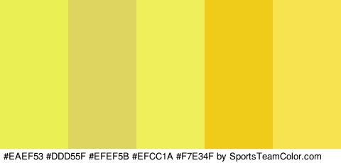 #EAEF53 #DDD55F #EFEF5B #EFCC1A #F7E34F Colors