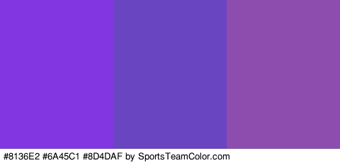 #8136E2 #6A45C1 #8D4DAF Colors