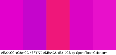 #E200CC #C504CC #EF1779 #DB04C5 #E810CB Colors