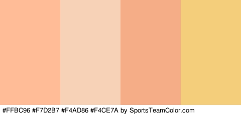 #FFBC96 #F7D2B7 #F4AD86 #F4CE7A Colors