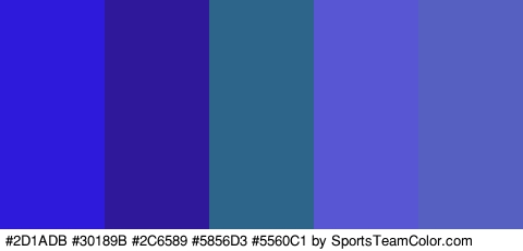 #2D1ADB #30189B #2C6589 #5856D3 #5560C1 Colors