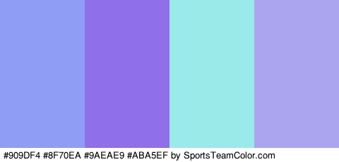 #909DF4 #8F70EA #9AEAE9 #ABA5EF Colors