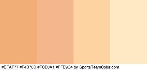 #EFAF77 #F4B78D #FCD3A1 #FFE9C4 Colors