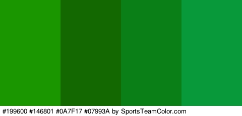 #199600 #146801 #0A7F17 #07993A Colors