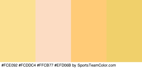 #FCE092 #FCDDC4 #FFCB77 #EFD06B Colors