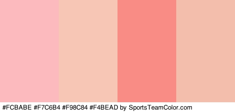 #FCBABE #F7C6B4 #F98C84 #F4BEAD Colors