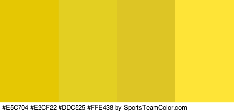 #E5C704 #E2CF22 #DDC525 #FFE438 Colors