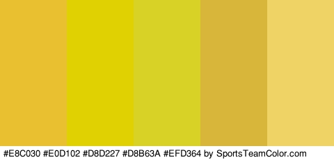 #E8C030 #E0D102 #D8D227 #D8B63A #EFD364 Colors