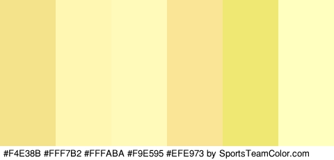 #F4E38B #FFF7B2 #FFFABA #F9E595 #EFE973 #FFFFBF Colors