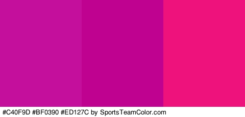 #C40F9D #BF0390 #ED127C Colors