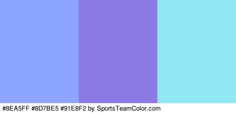 #8EA5FF #8D7BE5 #91E8F2 Colors