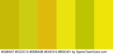 #C6BA07 #CCCC12 #DDBA0B #EAE310 #BDC401 #EFE409 Colors