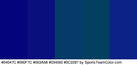 #04047C #090F7C #063A68 #034060 #0C2287 Colors