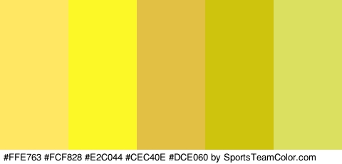 #FFE763 #FCF828 #E2C044 #CEC40E #DCE060 Colors