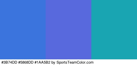 #3B74DD #5868DD #1AA5B2 Colors