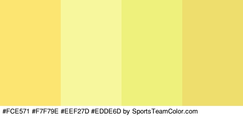 #FCE571 #F7F79E #EEF27D #EDDE6D Colors