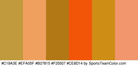 #C19A3E #EFA05F #B27815 #F25507 #CE8D14 #F2976D Colors