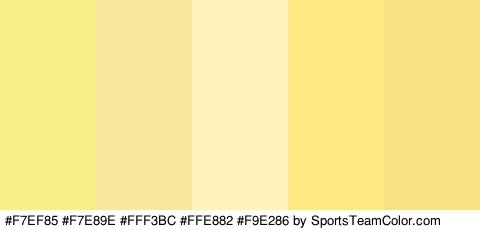 #F7EF85 #F7E89E #FFF3BC #FFE882 #F9E286 Colors