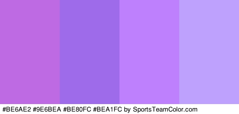 #BE6AE2 #9E6BEA #BE80FC #BEA1FC Colors