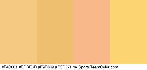 #F4C881 #EDBE6D #F9B889 #FCD571 Colors