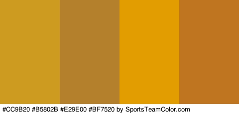 #CC9B20 #B5802B #E29E00 #BF7520 Colors