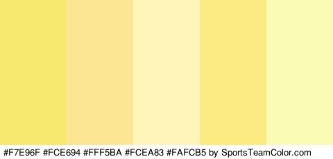 #F7E96F #FCE694 #FFF5BA #FCEA83 #FAFCB5 Colors