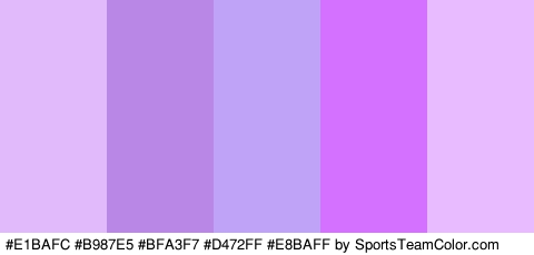 #E1BAFC #B987E5 #BFA3F7 #D472FF #E8BAFF Colors