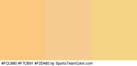 #FCC880 #F7CB91 #F2D482 Colors