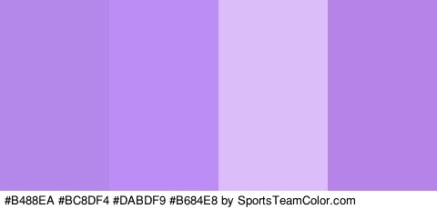 #B488EA #BC8DF4 #DABDF9 #B684E8 Colors